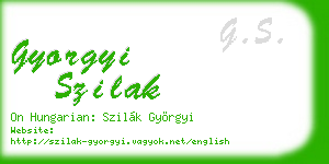 gyorgyi szilak business card