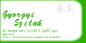 gyorgyi szilak business card